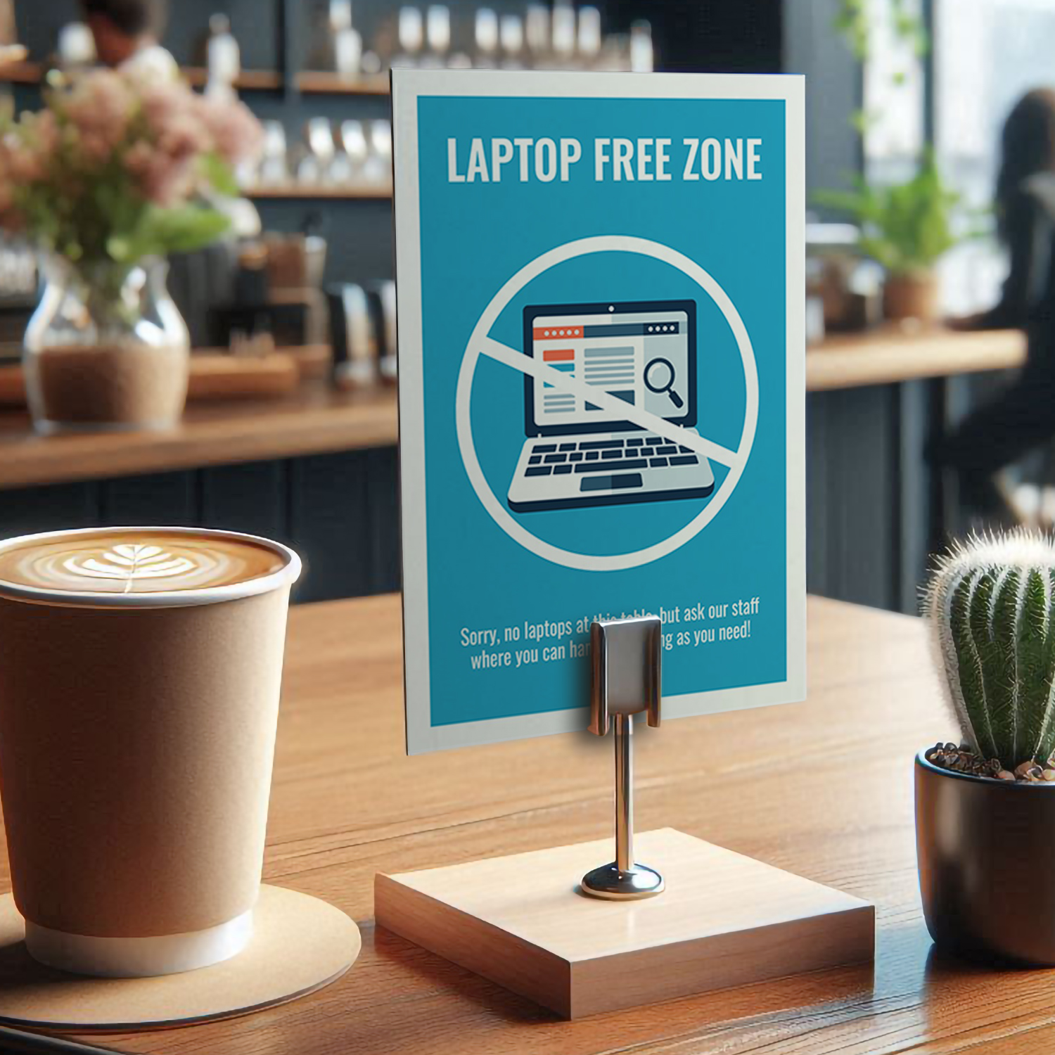 Business Sign - Laptop Free Zone