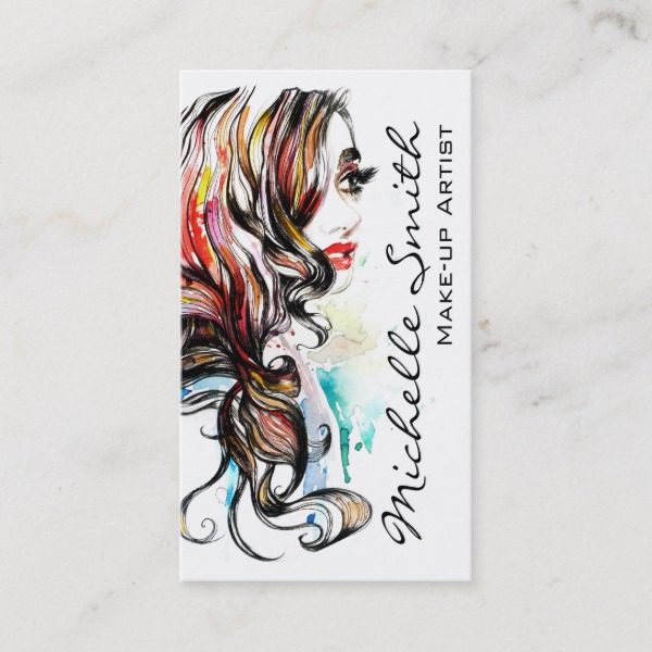 abstract watercolor ink colorful woman makeup business card r91e3bcb929b54d4a90ab8c4a826456ec em40b 600