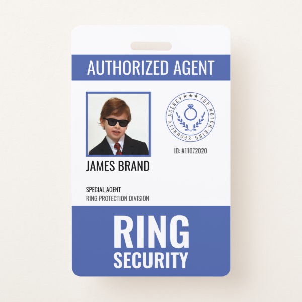 Ring Bearer Security Badge by J32 Design
