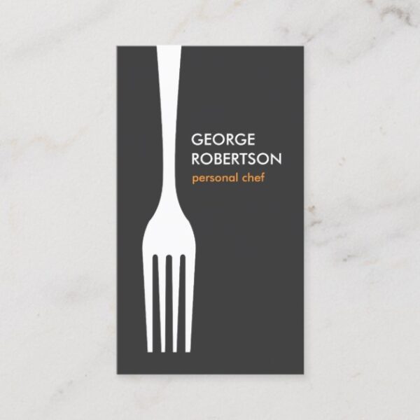 big fork logo for chef catering restaurant food business card r63730ef5a36e46b7a9cd4803a9aa6344 em40i 630