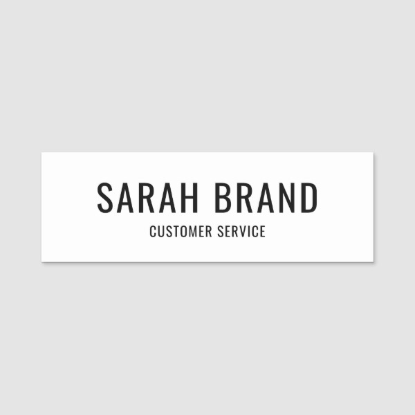 Classic Name Tag with Job Title