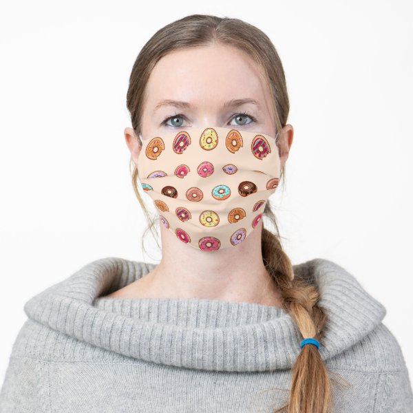 Colorful Donuts Pattern Face Mask