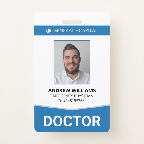 Doctor Hospital Medical Staff ID Badge