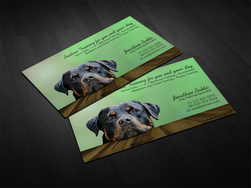 Business Card for Dog Trainers, Dog Walkers, Pet Sitters