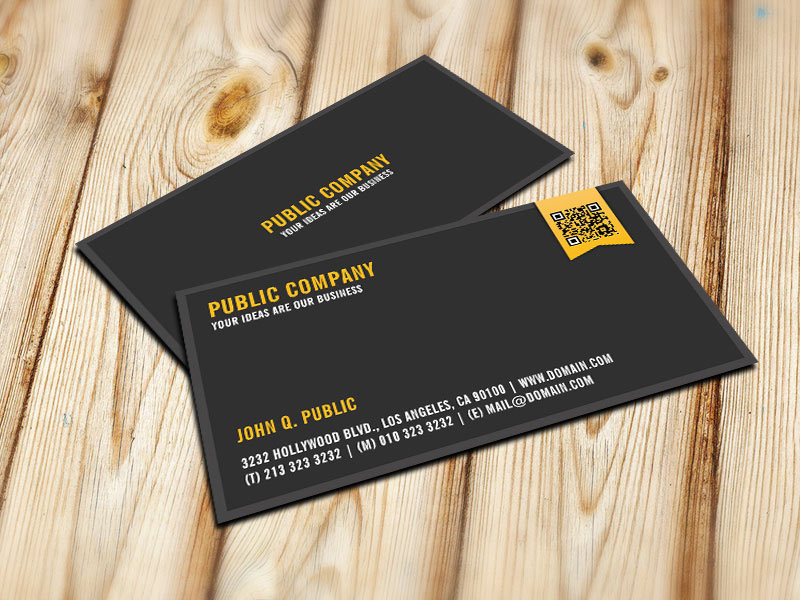 elegant corporate qrcode business cards by J32Design