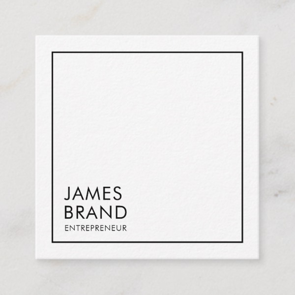 Modern Minimalist Social Media Square Business Card