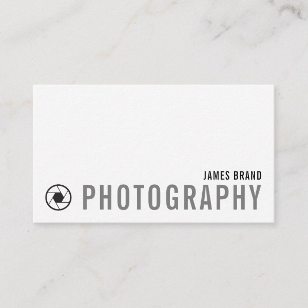 Bold Black and White Photographer Business Card