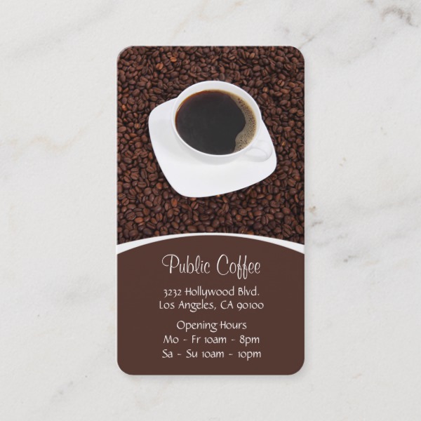 Business card coffee design