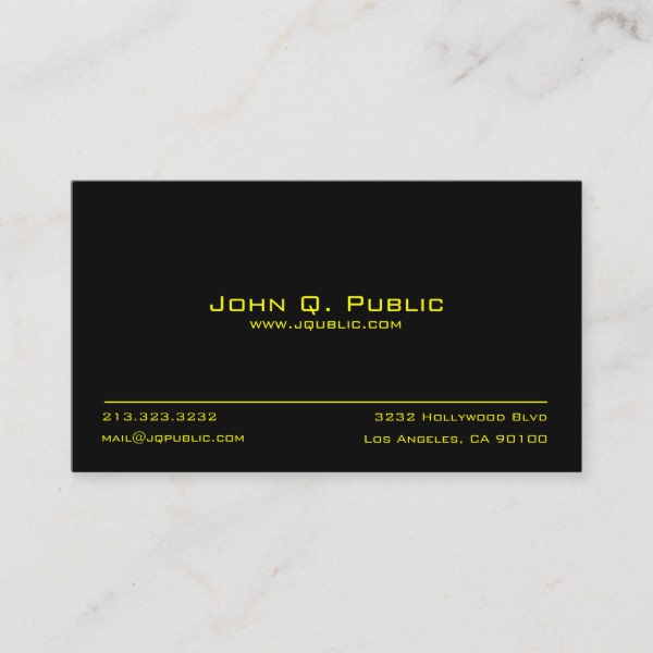 Simple Black Professional Business Card