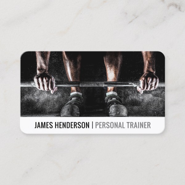 Modern Social Media Personal Trainer Business Card