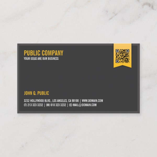 Elegant Corporate QR-Code Business Card