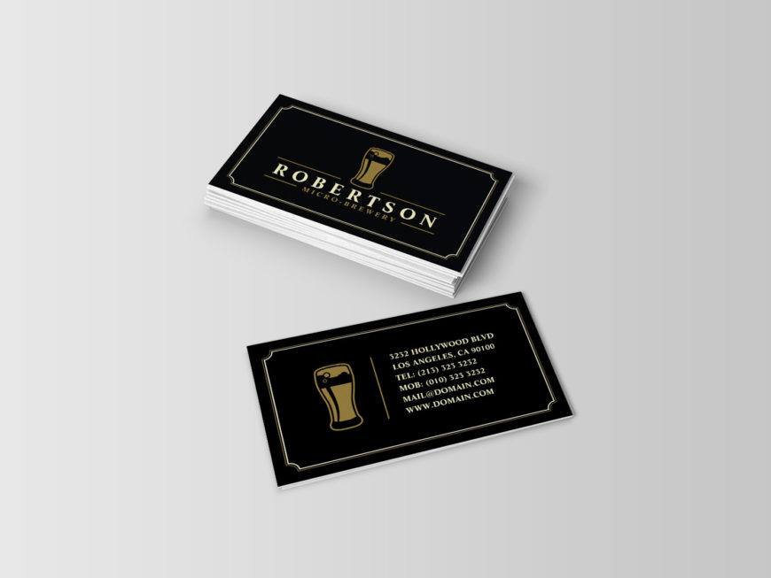 Business Cards Template for Micro Breweries and Craft Beer Makers