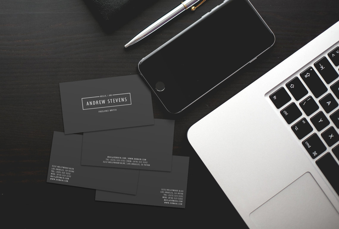 minimal grey white business card template mockup 01