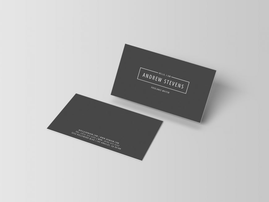Minimal Dark Business Cards