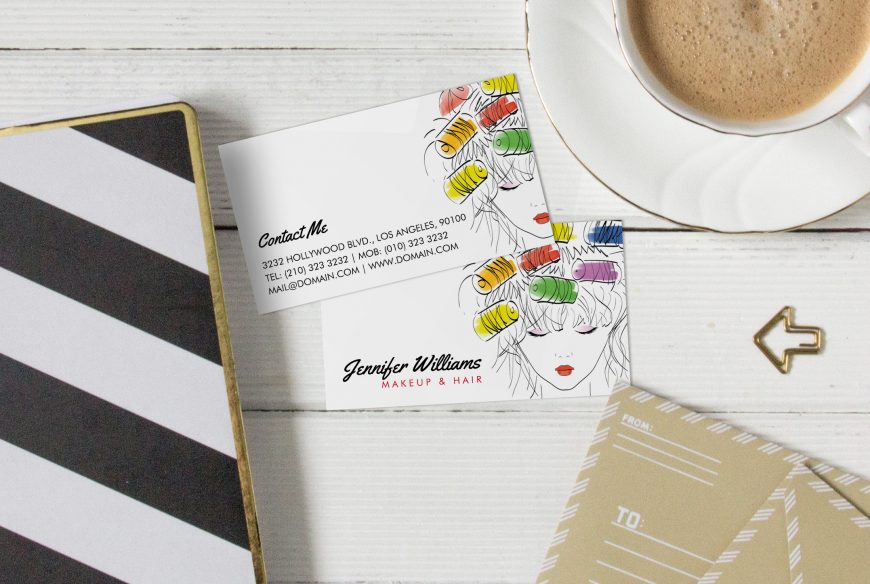 Modern Colorful Hair Stylist Business Cards