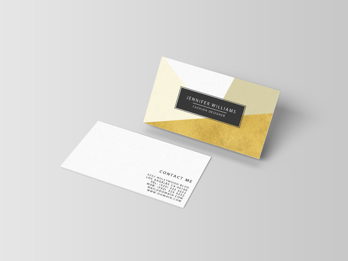 modern geometric business card template mockup 02