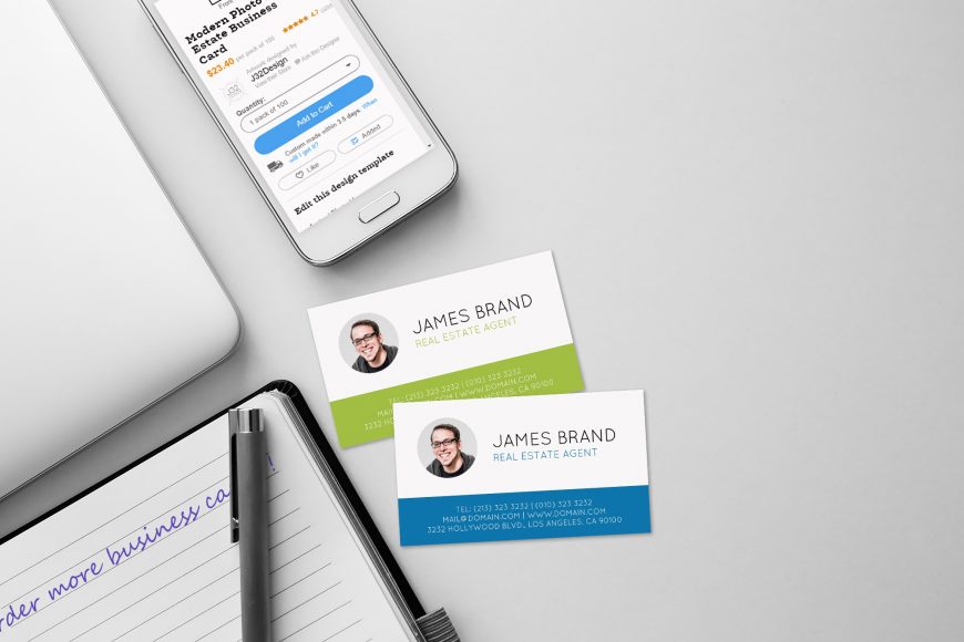 Modern Photo Real Estate Business Cards