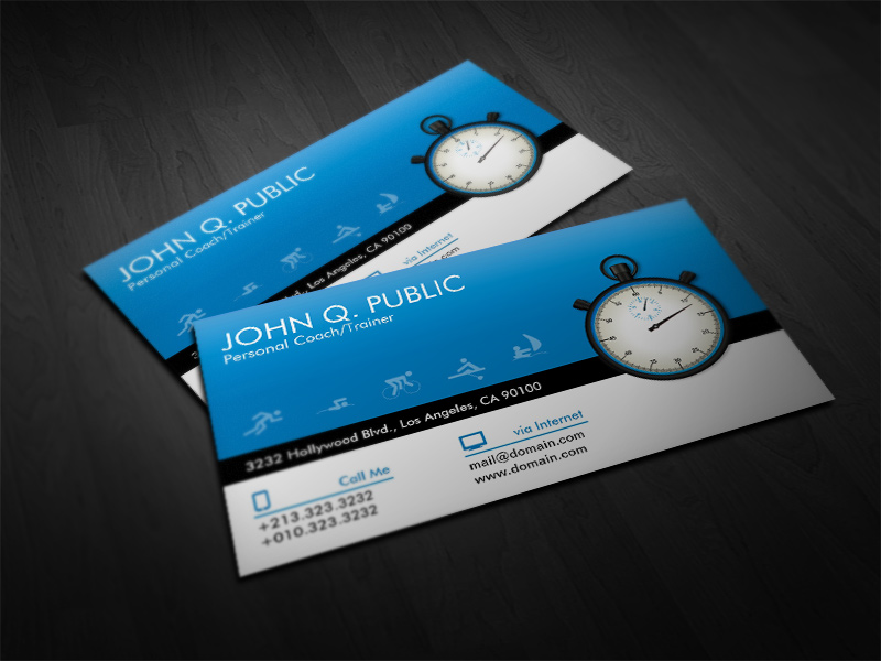 Modern Personal Trainer Business Cards