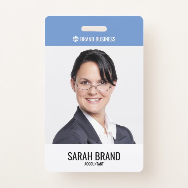 Modern Large Employee Photo Staff ID Badge J32 DESIGN