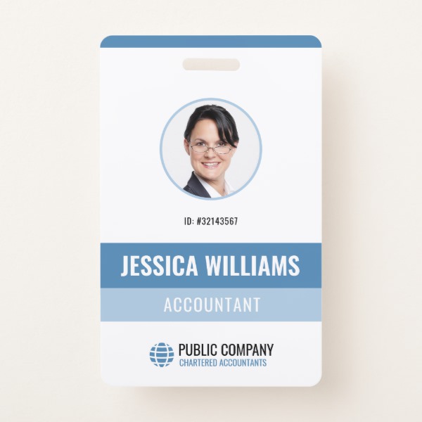 Modern Personal Photo Employee Staff ID Card