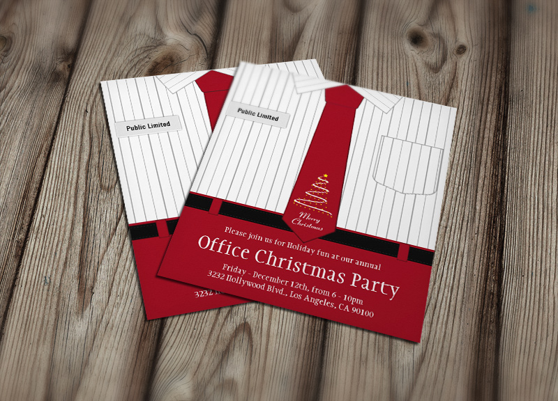office christmas party invite mockup011