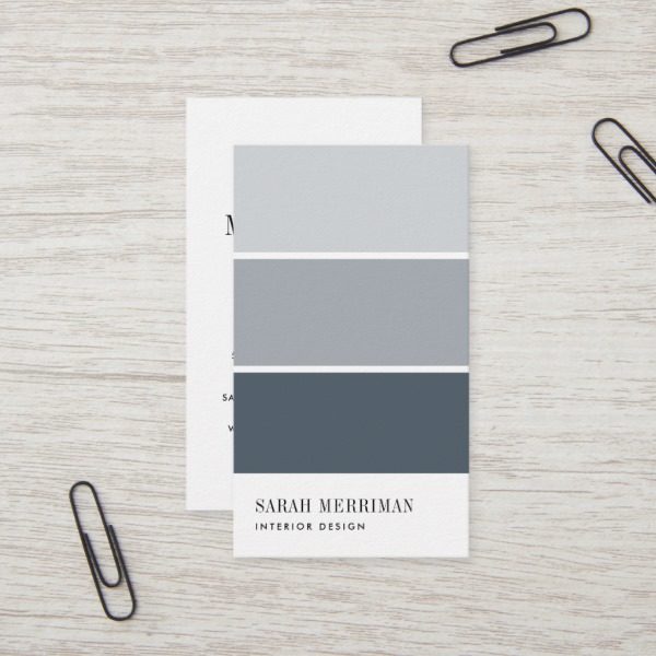 Paint Chip | Editable Color Interior Designer Business Card