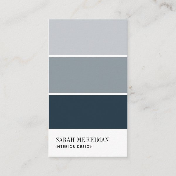 Paint Chip | Editable Color Interior Designer Business Card