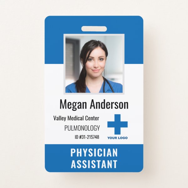 Personalized Hospital Employee Logo & Photo ID Badge - J32 DESIGN
