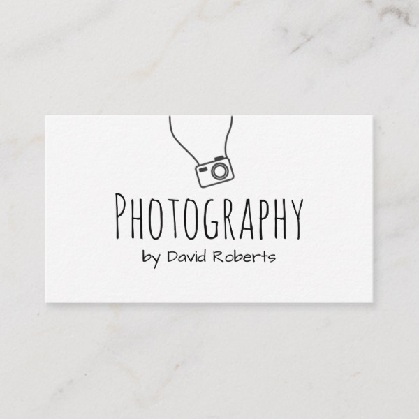 Photography Hand Script Minimalist Business Card