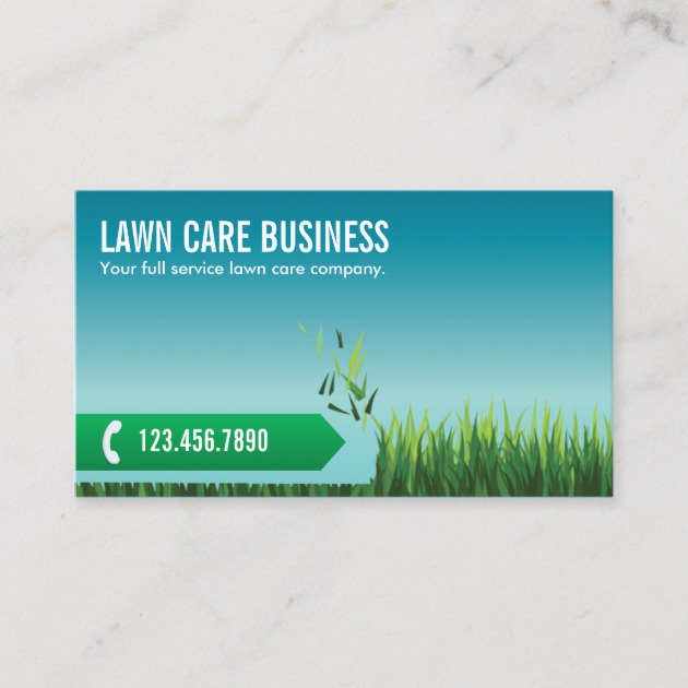 Professional Lawn Care Landscaping Service Business Card J32 Design