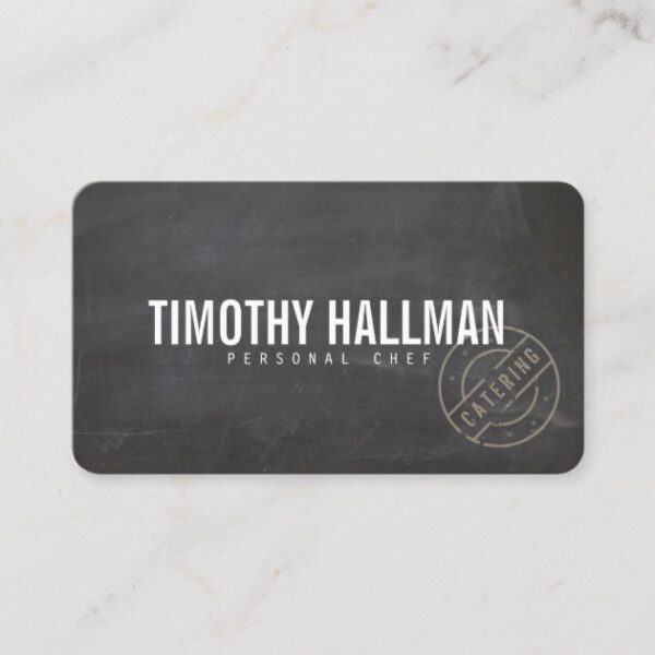 vintage rustic bold stamped logo chalkboard ii business card r378356c5c4d94080b35b53a58816d373 em402 630