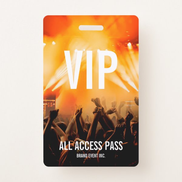 VIP Access Pass Concert Event Badge