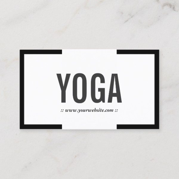 yoga instructor modern bold border professional business card ra6b45a548aee4312ae158134edc61b6d em40i 600